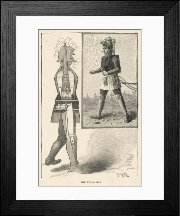 Framed Print : MOOREs STEAM MAN C1890 Framed Print : MOOREs STEAM MAN C1890
