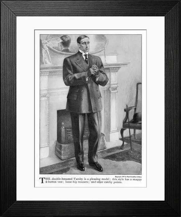 Framed Print : D-B Varsity Suit 1907 Framed Print : D-B Varsity Suit 1907