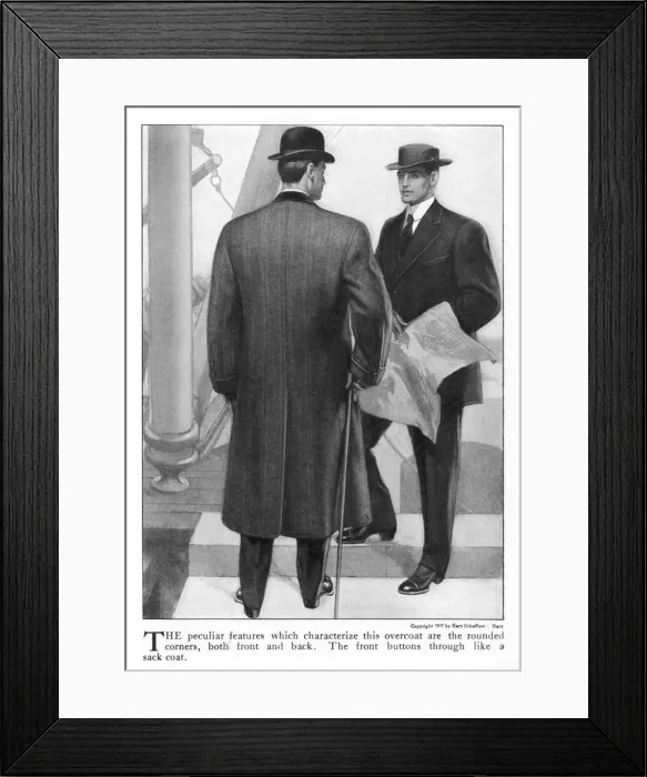 Framed Print : Overcoat Back View 1907 Framed Print : Overcoat Back View 1907