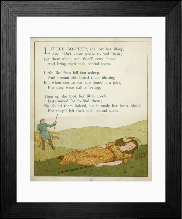 Framed Print : Little Bo-Peep (Bell) Framed Print : Little Bo-Peep (Bell)