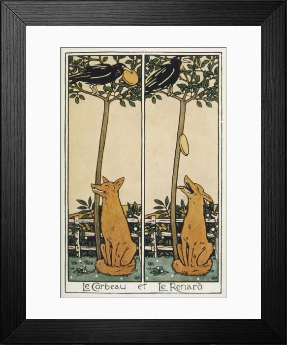 Framed Print : The Fox and the Crow Framed Print : The Fox and the Crow