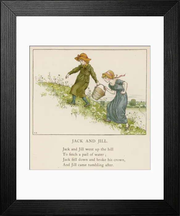 Framed Print : Jack & Jill / Greenaway Framed Print : Jack & Jill / Greenaway