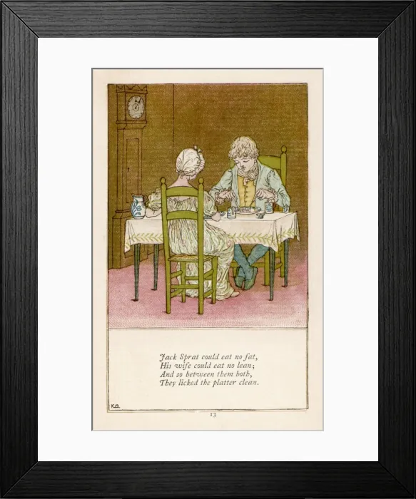 Framed Print : Jack Sprat / Greenaway Framed Print : Jack Sprat / Greenaway
