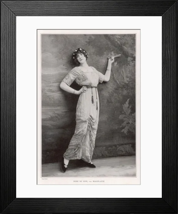Framed Print : Beaded Evening Robe 1913 Framed Print : Beaded Evening Robe 1913