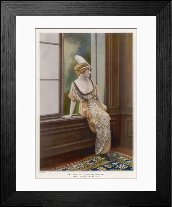 Framed Print : MLLE YANEs GOWN 1913 Framed Print : MLLE YANEs GOWN 1913