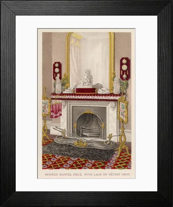 Framed Print : Modern Mantlepiece / 1873 Framed Print : Modern Mantlepiece / 1873