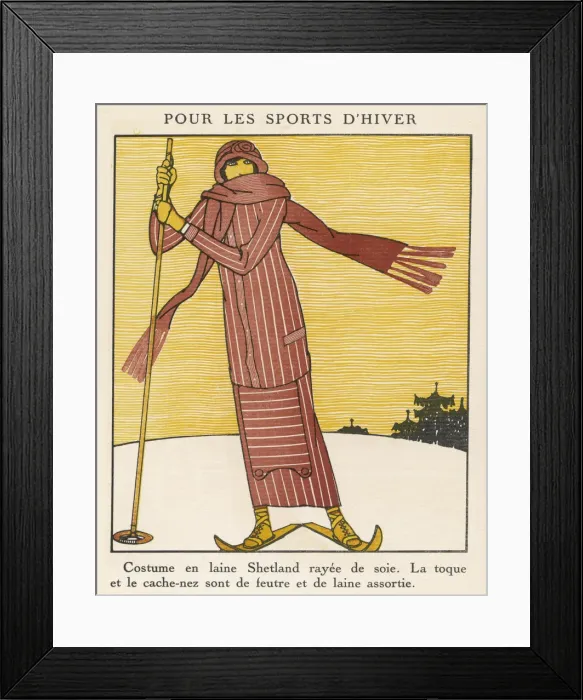 Framed Print : Skiwear for 1913 Framed Print : Skiwear for 1913