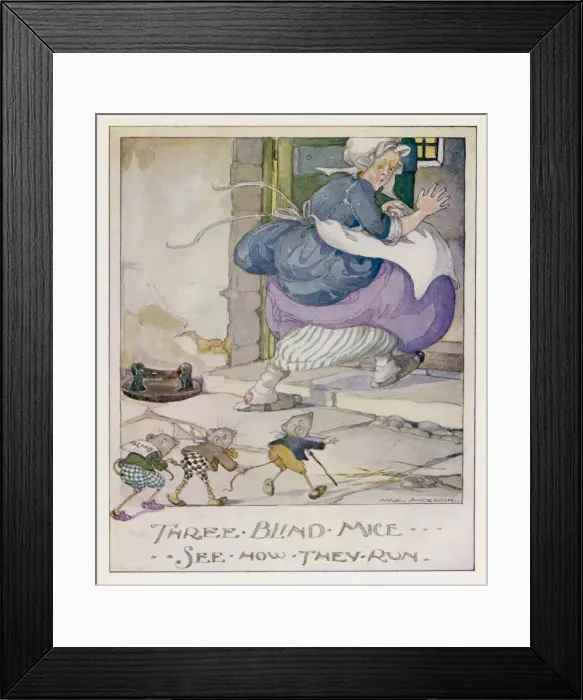 Framed Print : Three Blind Mice (A. A. ) Framed Print : Three Blind Mice (A. A. )