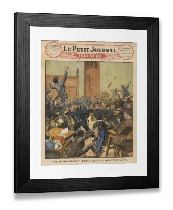 Framed Print : French Students Protest Framed Print : French Students Protest