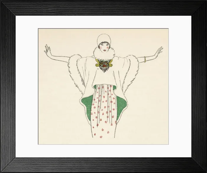 Framed Print : Fur Poncho 1913 Framed Print : Fur Poncho 1913