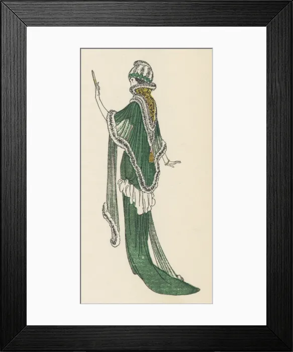 Framed Print : Fur-Trimed Shawl 1913 Framed Print : Fur-Trimed Shawl 1913