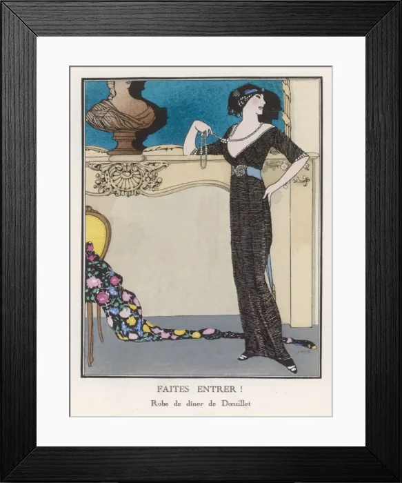 Framed Print : Dinner Dress 1912 Framed Print : Dinner Dress 1912