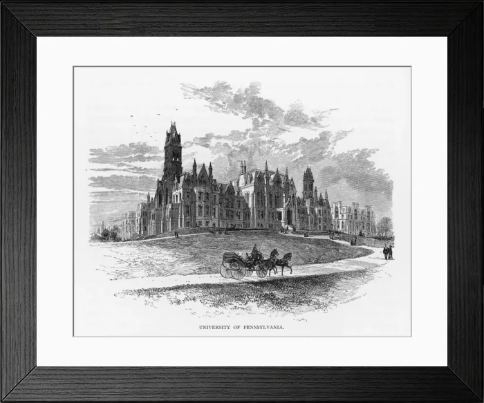Framed Print : USA Penn Univ 1875 Framed Print : USA Penn Univ 1875