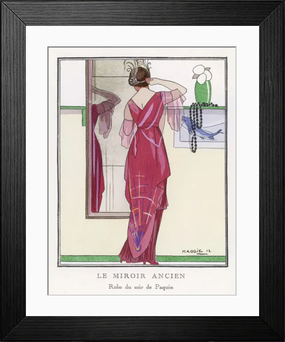 Framed Print : Red Dress / Paquin 1912 Framed Print : Red Dress / Paquin 1912
