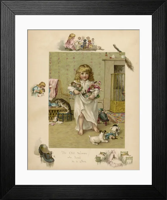 Framed Print : Woman Lived in Shoe (Eja Framed Print : Woman Lived in Shoe (Eja