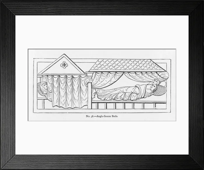 Framed Print : Anglo Saxon Bed Framed Print : Anglo Saxon Bed
