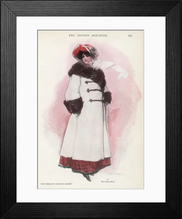 Framed Print : Motoring Woman 1907 Framed Print : Motoring Woman 1907