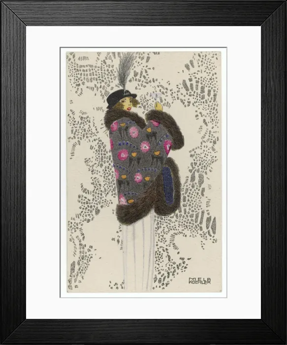 Framed Print : Fur-Trimmed Mantle C1913 Framed Print : Fur-Trimmed Mantle C1913