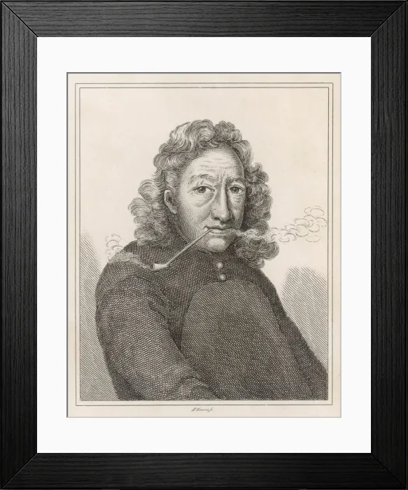 Framed Print : Man Smoking a Pipe Framed Print : Man Smoking a Pipe