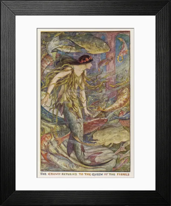 Framed Print : The Girl-Fish Framed Print : The Girl-Fish