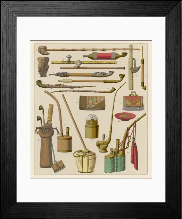 Framed Print : Pipes from China, Japan Framed Print : Pipes from China, Japan