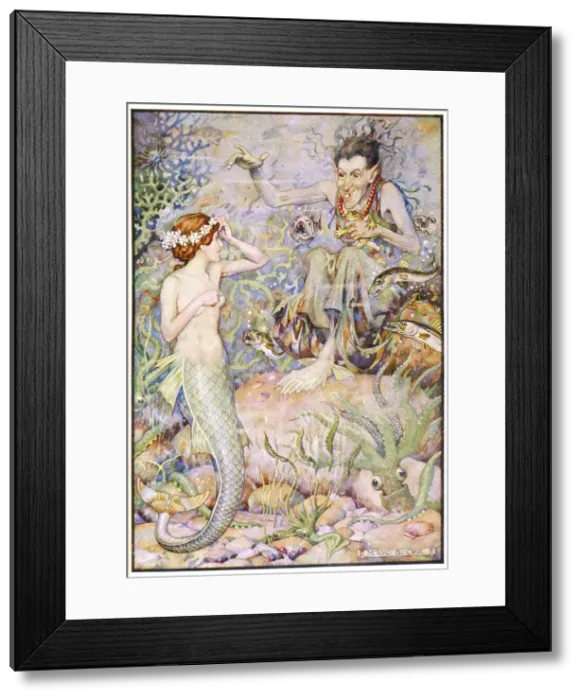 Framed Print : Mermaid and Witch Framed Print : Mermaid and Witch