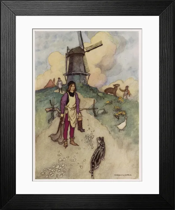 Framed Print : Puss in Boots (Goble) Framed Print : Puss in Boots (Goble)