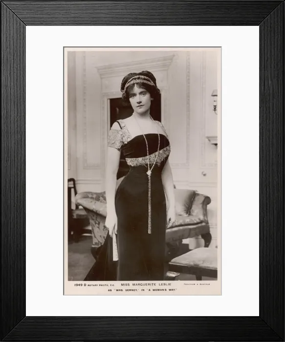 Framed Print : Marguerite Leslie C1908 Framed Print : Marguerite Leslie C1908