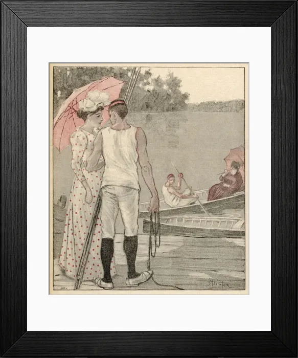 Framed Print : Maupassant / Social Scene Framed Print : Maupassant / Social Scene
