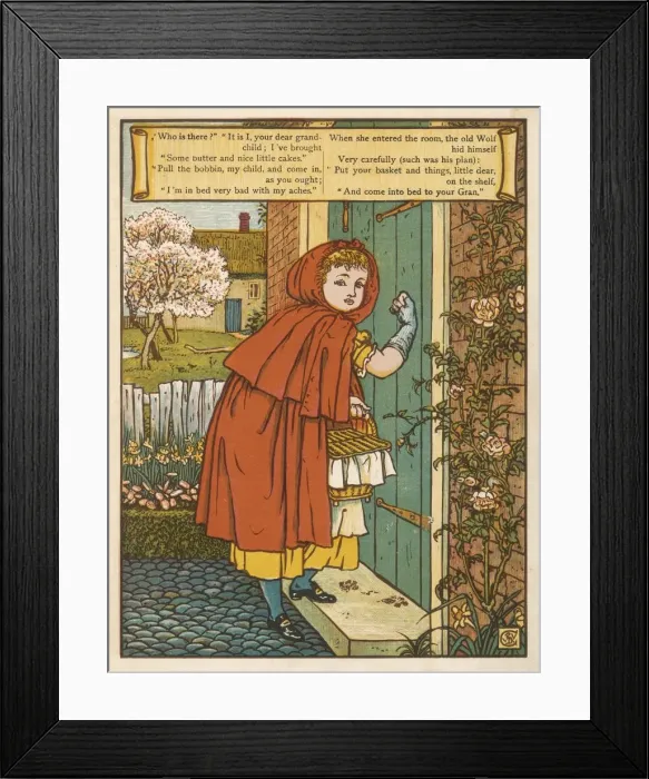 Framed Print : L R Riding Hood Knocks Framed Print : L R Riding Hood Knocks