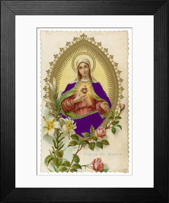 Framed Print : Sacred Heart of Mary Framed Print : Sacred Heart of Mary