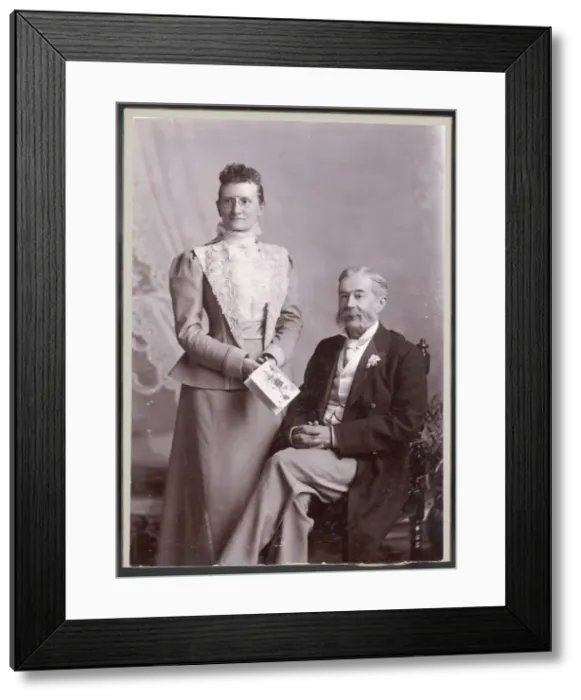 Framed Print : Husband / Wife Anon 19C Framed Print : Husband / Wife Anon 19C
