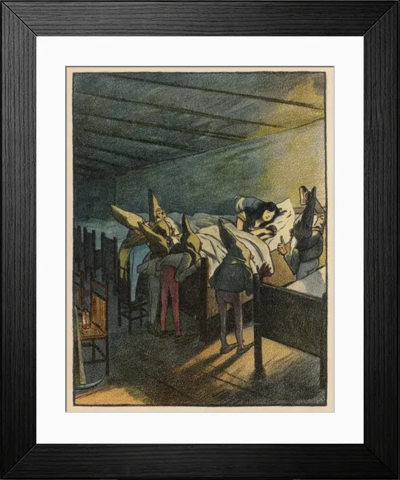 Framed Print : Snow White and Dwarfs Framed Print : Snow White and Dwarfs
