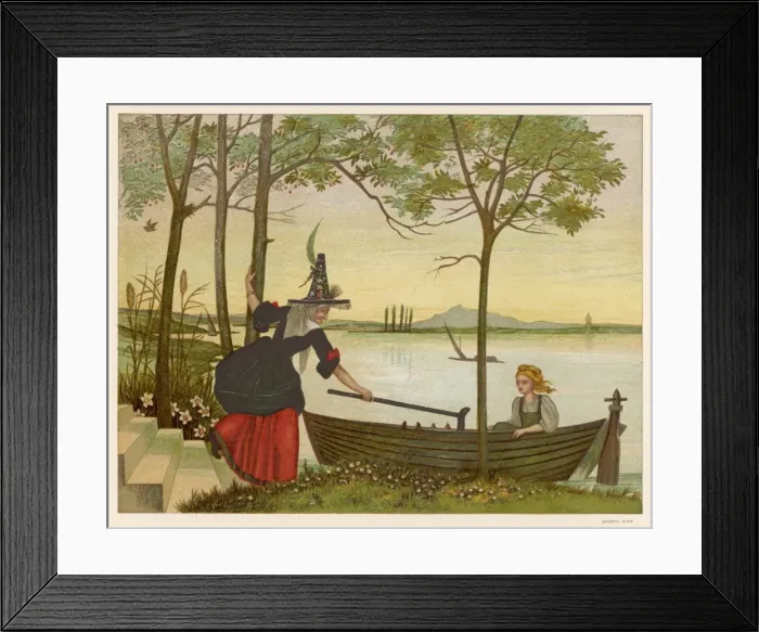 Framed Print : The Witch and Gerda Framed Print : The Witch and Gerda