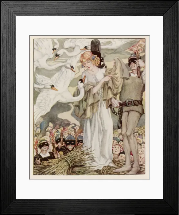 Framed Print : The Six Swans Anderson Framed Print : The Six Swans Anderson