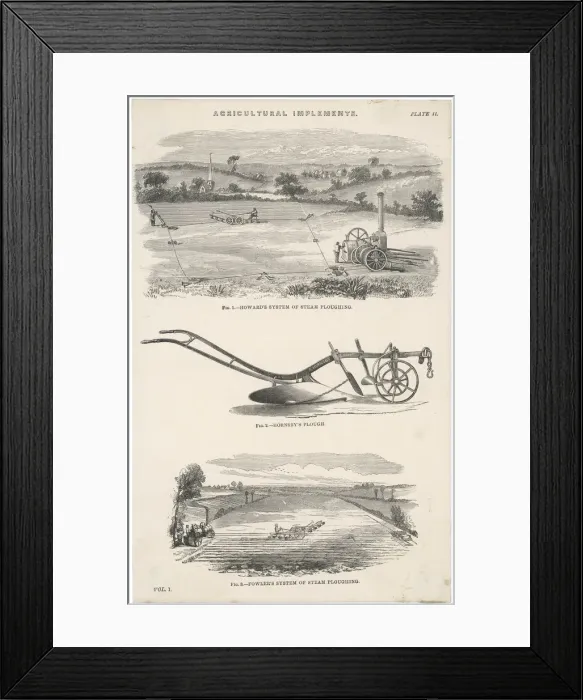 Framed Print : Two Steam-Plough Systems Framed Print : Two Steam-Plough Systems