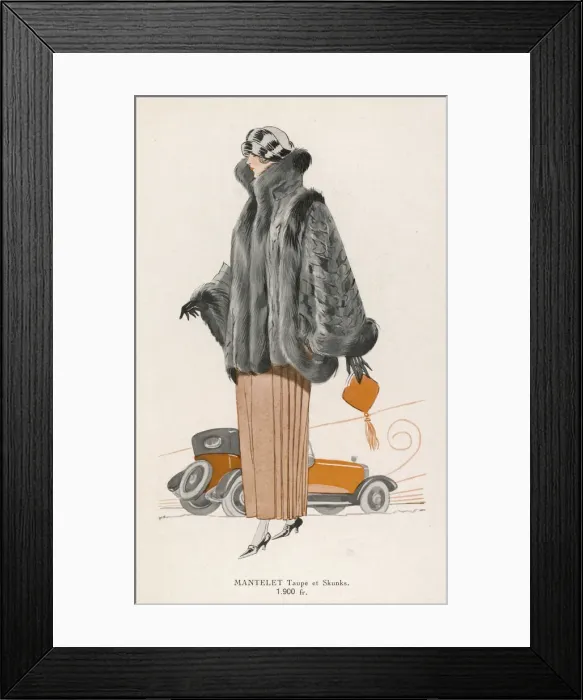 Framed Print : Mole & Skunk Mantlet Framed Print : Mole & Skunk Mantlet
