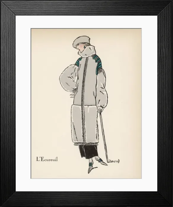 Framed Print : Squirrel Fur Coat 1922 Framed Print : Squirrel Fur Coat 1922