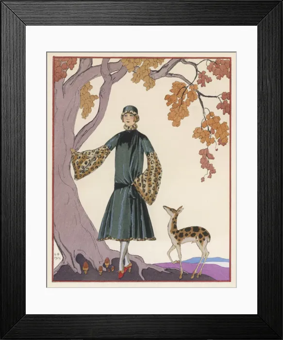 Framed Print : Worth Fur Coat 1924 Framed Print : Worth Fur Coat 1924