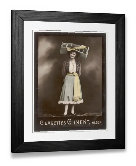 Framed Print : Girl in Aeroplane Hat Framed Print : Girl in Aeroplane Hat