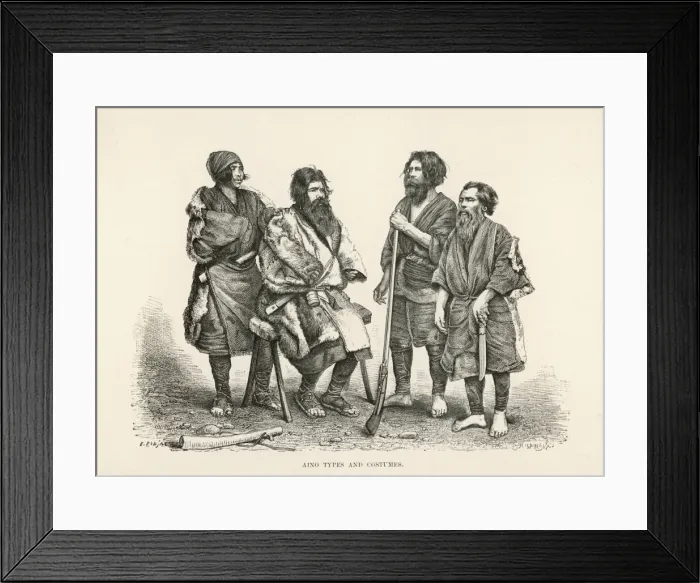 Framed Print : Ainu Men / Japan Framed Print : Ainu Men / Japan