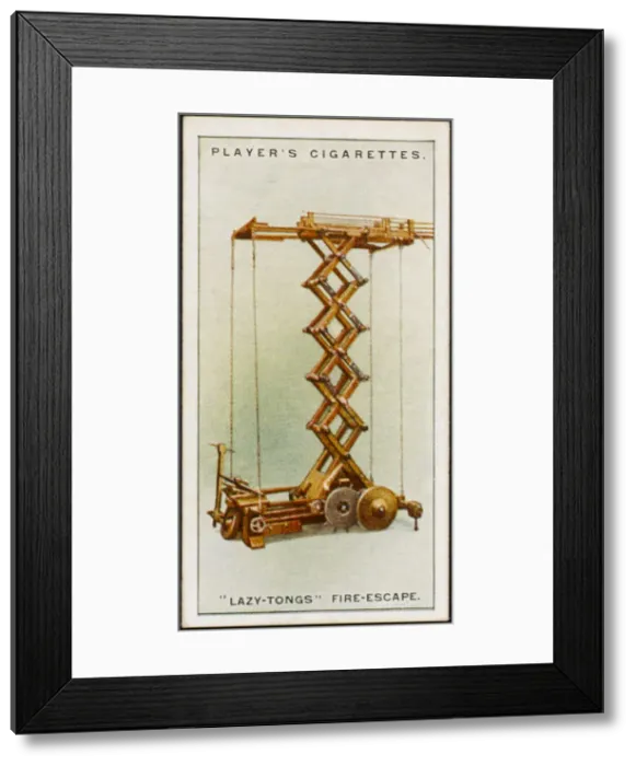 Framed Print : LAZY-TONGS FIRE-ESCAPE Framed Print : LAZY-TONGS FIRE-ESCAPE