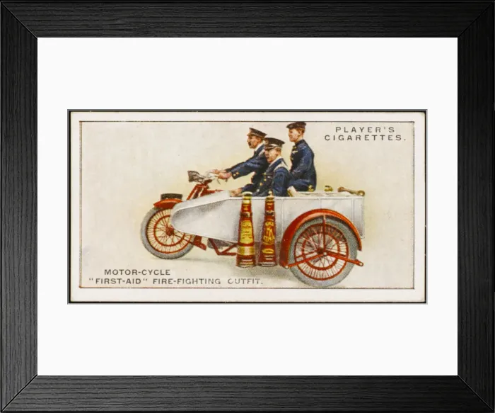 Framed Print : Fire Motor-Cycle / Sidecar Framed Print : Fire Motor-Cycle / Sidecar
