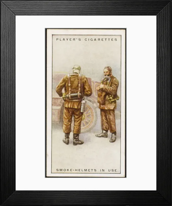 Framed Print : Smoke Helmets in Use Framed Print : Smoke Helmets in Use