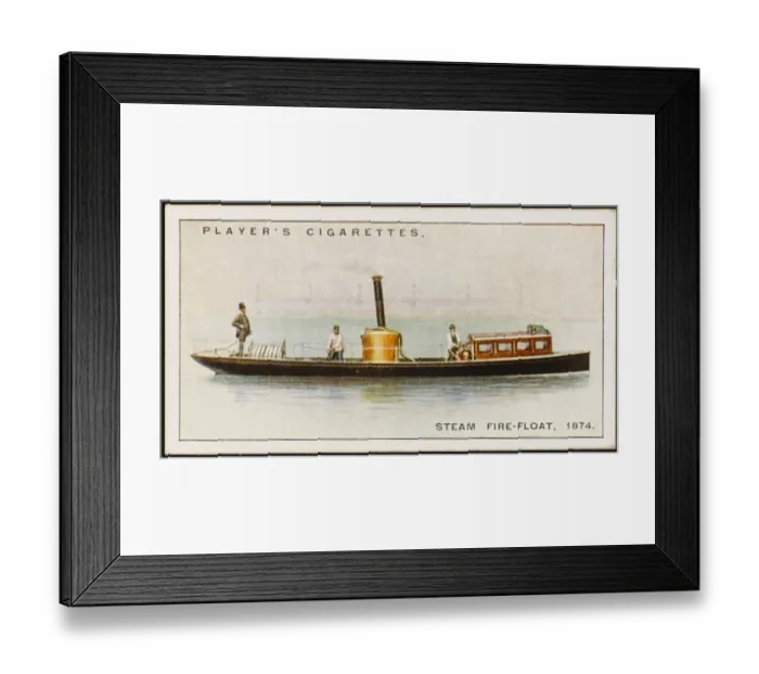 Framed Print : Steam Fire-Boat / 1874 Framed Print : Steam Fire-Boat / 1874