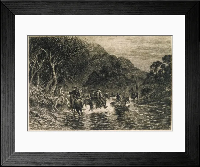 Framed Print : Escape of Rob Roy / Scott Framed Print : Escape of Rob Roy / Scott