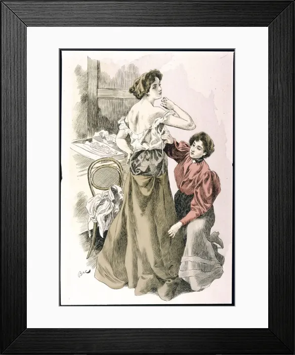 Framed Print : At the Dressmaker 1895 Framed Print : At the Dressmaker 1895