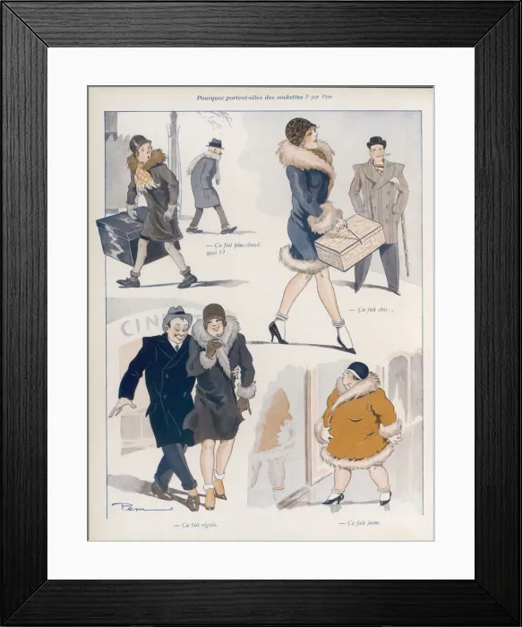Framed Print : Sockette Fashion 1929 Framed Print : Sockette Fashion 1929