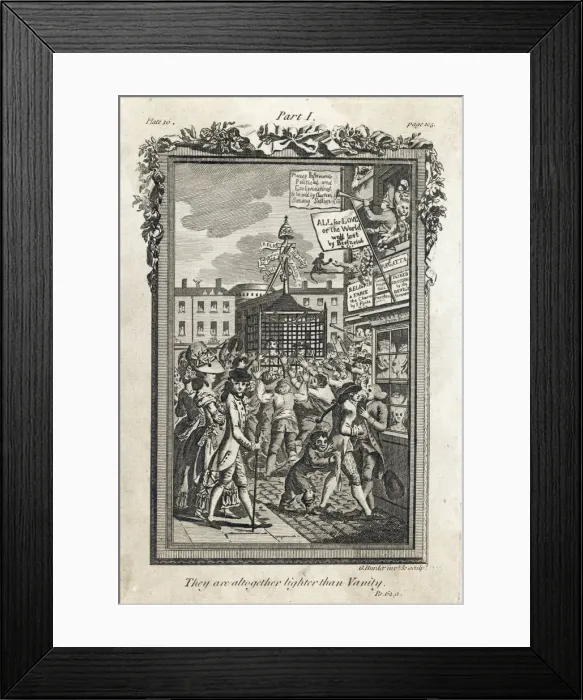 Framed Print : Bunyan Vanity Fair 1 Framed Print : Bunyan Vanity Fair 1