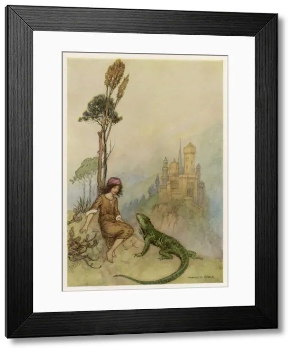Framed Print : Basile / Goat Face / Lizard Framed Print : Basile / Goat Face / Lizard